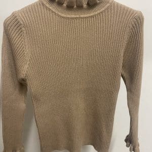 Pull fin col roulé beige  Du 3/4 ans au 7/8 ans