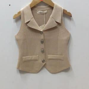 Gilet sans manche Beige