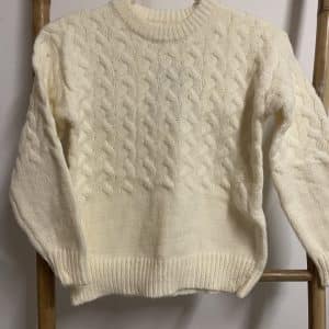 Pull Maille Écru