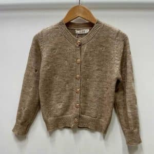 Gilet cœur beige