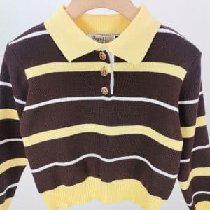Pull Madina jaune et marron
