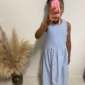 Robe longue bi Matière Layana Bleu