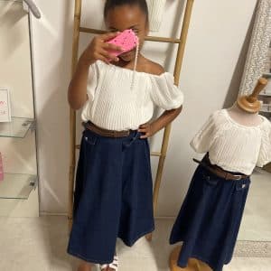 Jupe en jeans longue