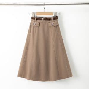 AA-Jupe longue/midi beige camel